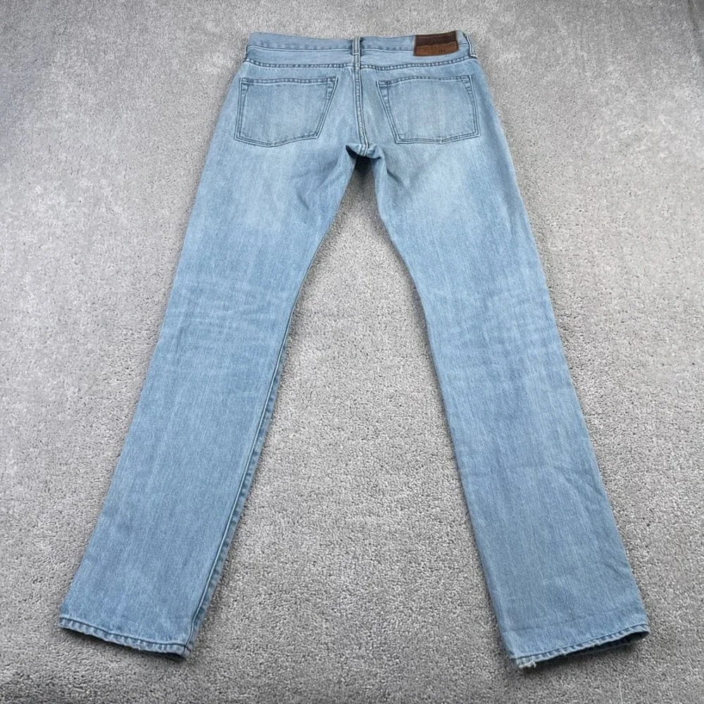 J Crew Mens Jeans 30x32 Blue 484 Slim Fit Kaihara Japanese Denim Ripped Distress